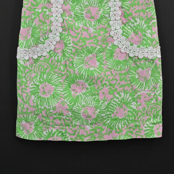 LILLY PULITZER Dress Size 2 Liz Sleeveless Shift Cabana Pink Sunnyside Vacation - Picture 9 of 13